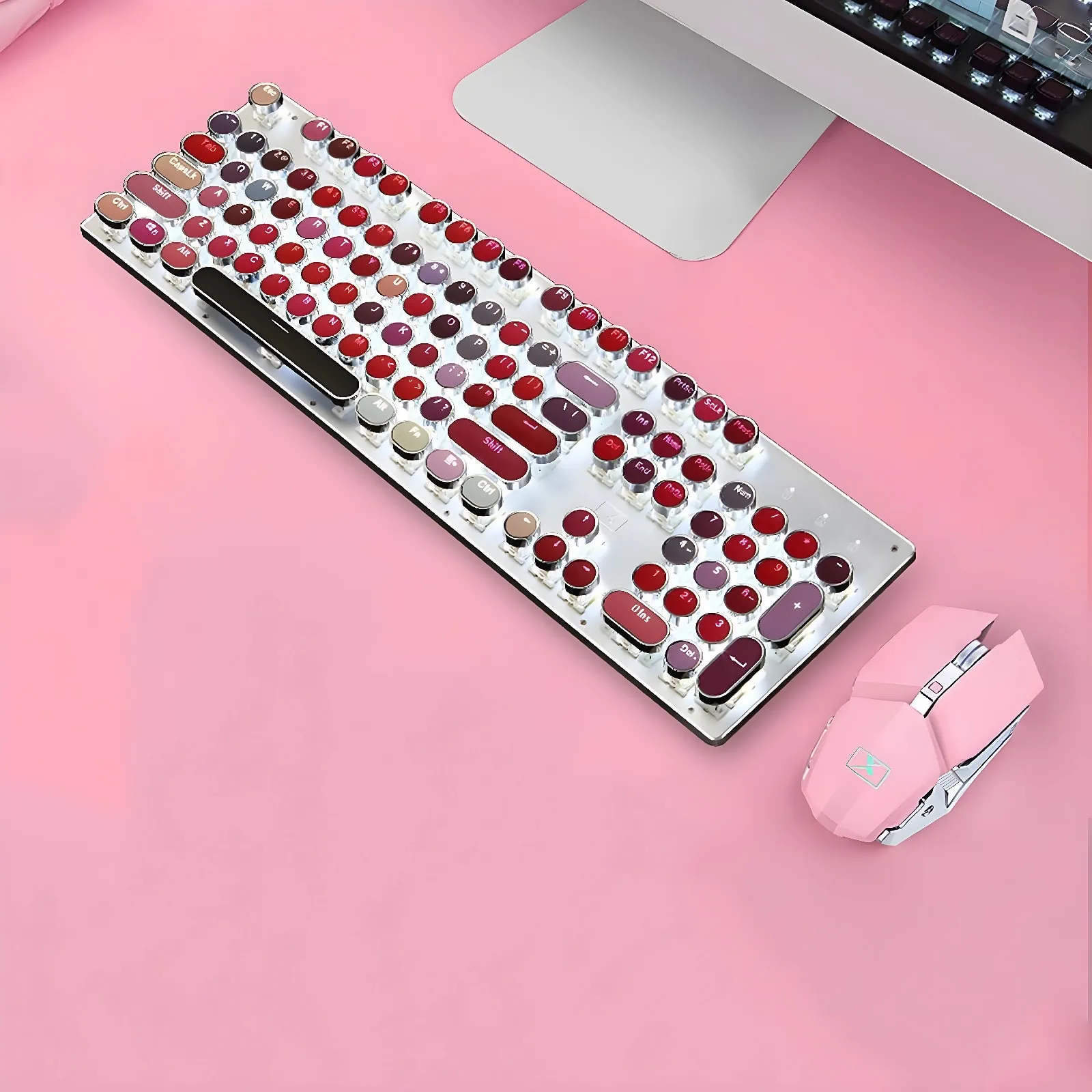Retro Typewriter Wireless Keyboard and Mouse Set
