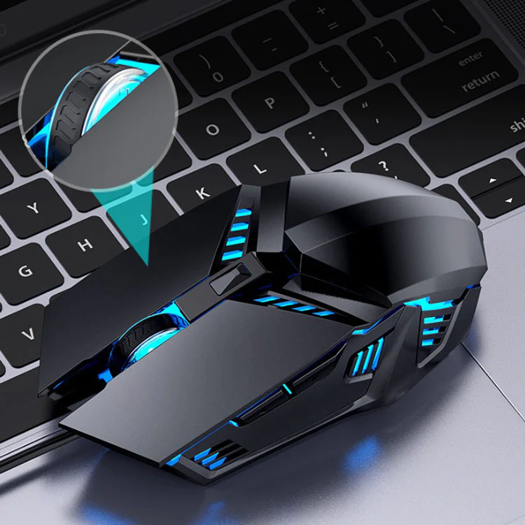 AIKUN GX6 RGB Programmable Optical Gaming Mouse 5000 DPI / USB 2.0 / MCU – PixArt PMW3325DB – 7 Macro Keys,Water Printing