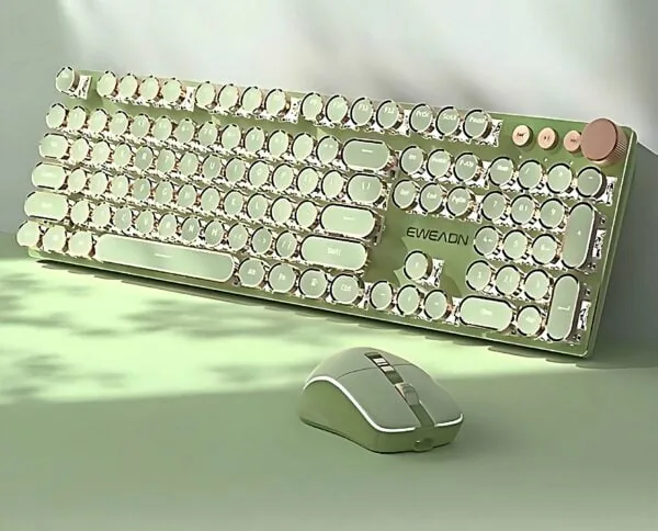 Retro Typewriter Bluetooth Keyboard 2S – Matcha Green